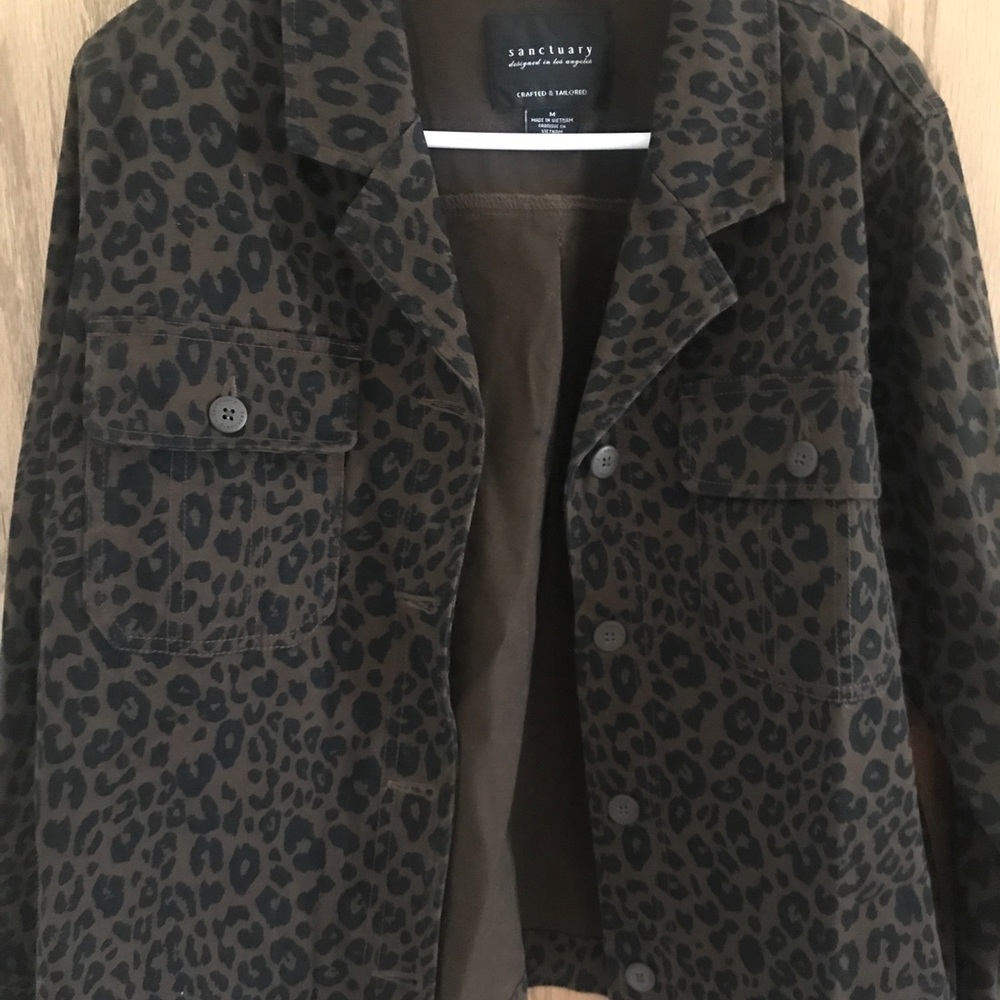 Black/brown leopard print Sanctuary M jacket